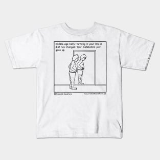 Middle-age belly Kids T-Shirt